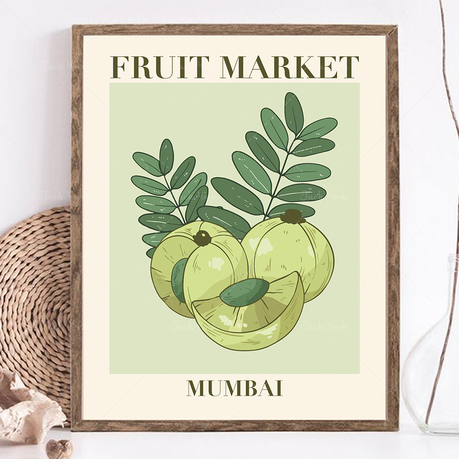 Plant Jackfruit - Fruit market print, fruit market poster,