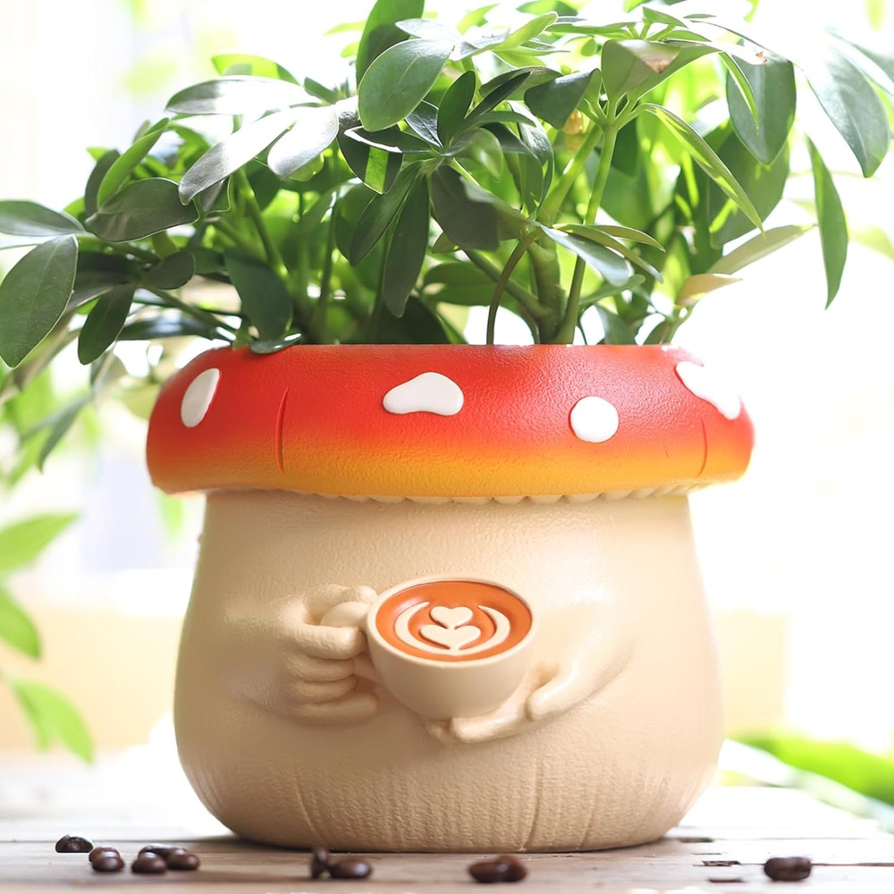 Snake Plant Ceramic - 2024 Cute Plant Pot,Flower Planter,Mushroom Ceramic
