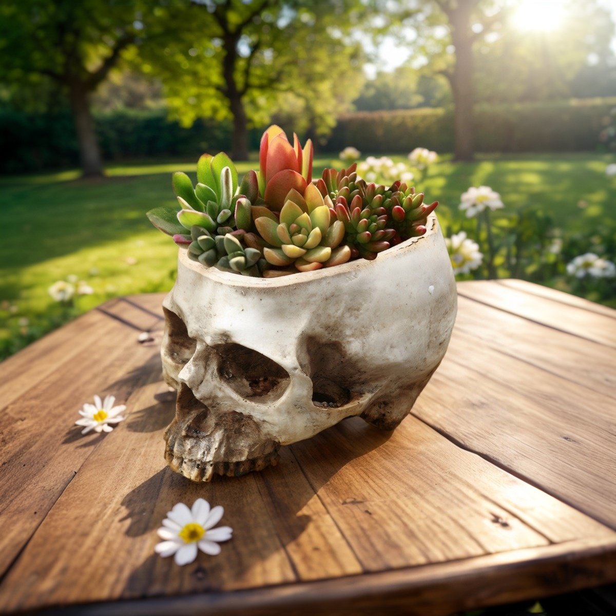 1PC, Creative Skull Flowerpot, - Snake Plant Ceramic 评论和价格