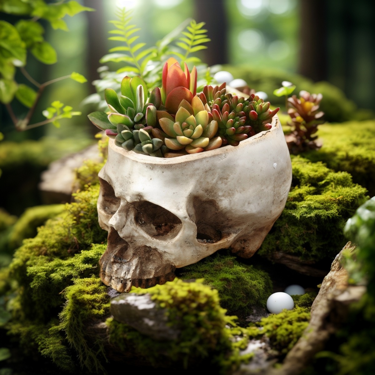1PC, Creative Skull Flowerpot, - Snake Plant Ceramic 评论和价格