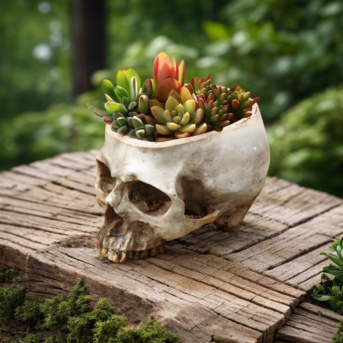 1PC, Creative Skull Flowerpot, - Snake Plant Ceramic 评论和价格