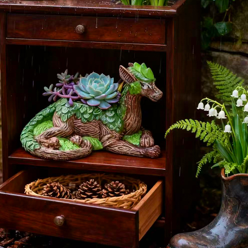 Creative Dragon Tree Flower Po - Snake Plant Ceramic 评论和价格