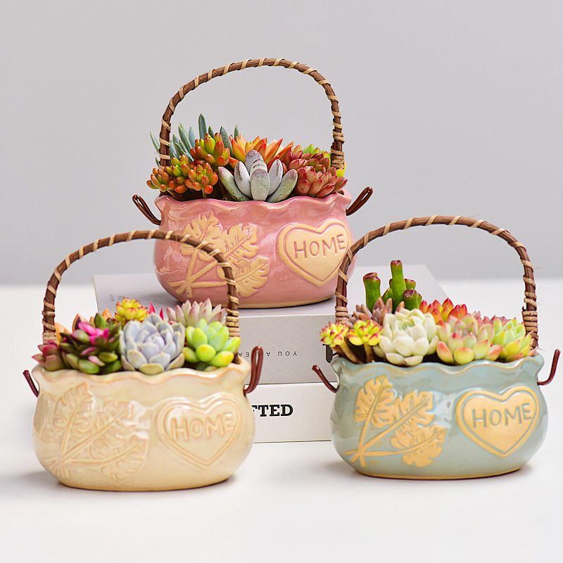 Nordic Style Ceramic Basket Su - Snake Plant Ceramic 评论和价格