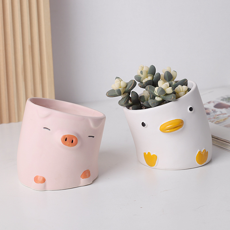 Cartoon Animals Succulent Plan - Snake Plant Ceramic 评论和价格