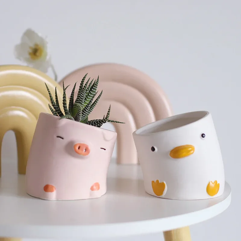 Cartoon Animals Succulent Plan - Snake Plant Ceramic 评论和价格