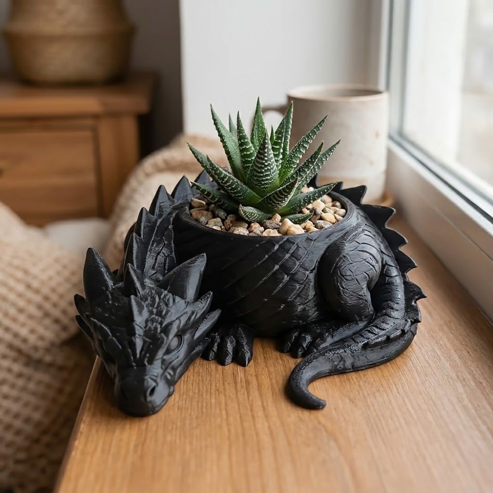 3D Printed Dragon Shaped Plant - Snake Plant Ceramic 评论和价格