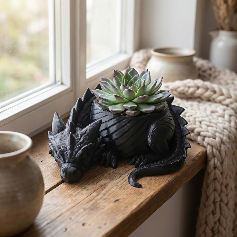 3D Printed Dragon Shaped Plant - Snake Plant Ceramic 评论和价格