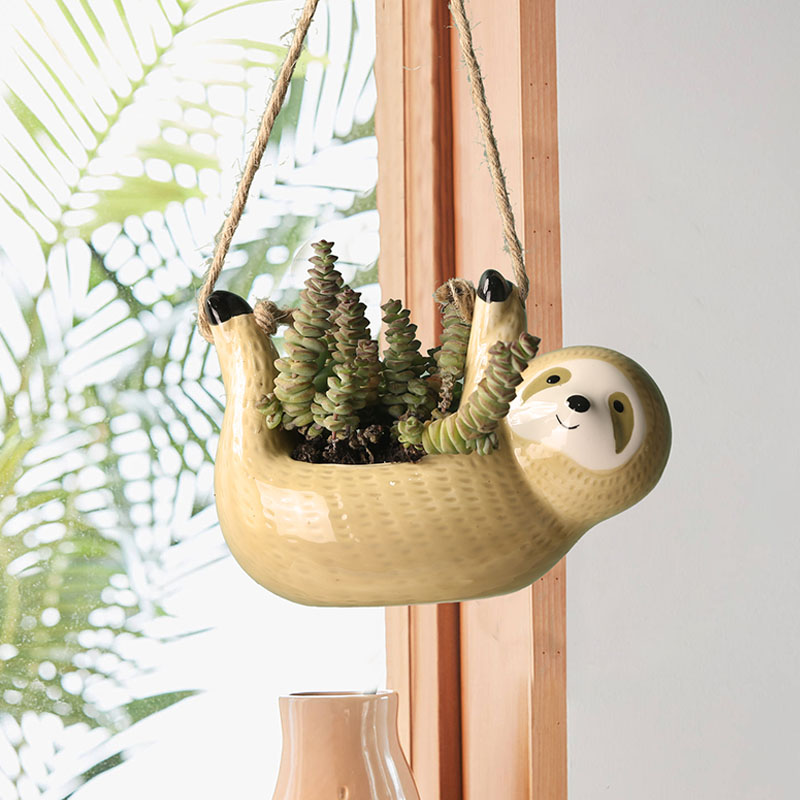 1Pcs Ceramic Hanging Plant Pot - Snake Plant Ceramic 评论和价格