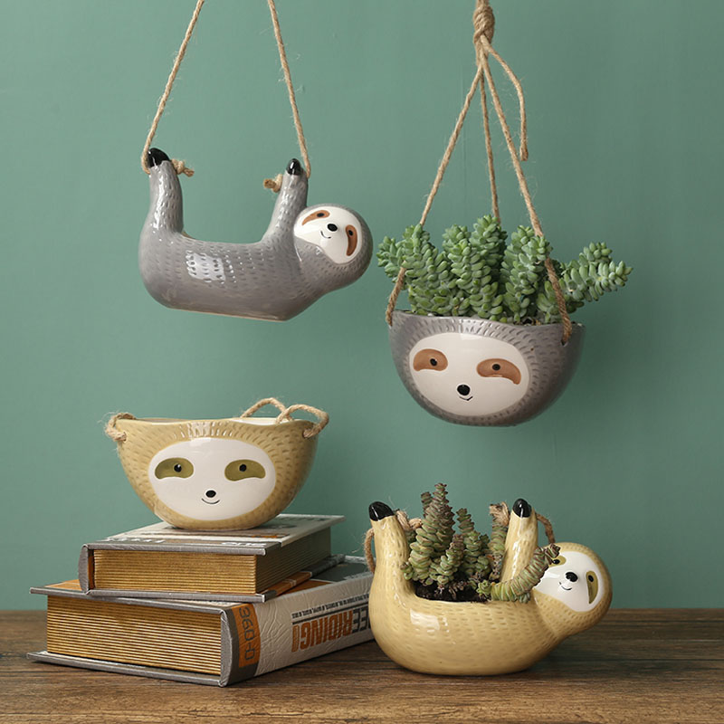 1Pcs Ceramic Hanging Plant Pot - Snake Plant Ceramic 评论和价格